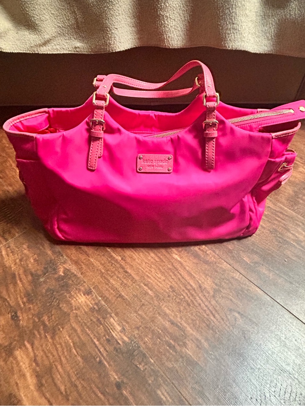 kate spade Hot Pink Nylon Top Handle Bag
